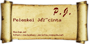 Peleskei Jácinta névjegykártya